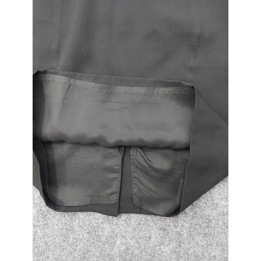 Saks 5th Avenue Wool‎ Skirt Womens 6 Black Pencil Pockets Lined Career Back Zip